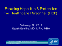 Ensuring hepatitis B protection for healthcare personnel HCP
