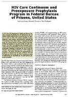 HIV Care Continuum and Preexposure Prophylaxis Program in Federal Bureau of Prisons United States
