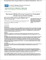 Emergency Medical Services Capacity for Prehospital Stroke Care in North Carolina