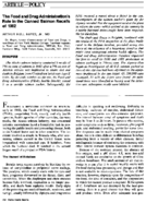 The Food And Drug Administrations Role In The Canned Salmon Recalls Of 1982