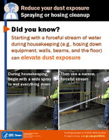 Reduce Your Dust Exposure Spraying or Hosing Cleanup