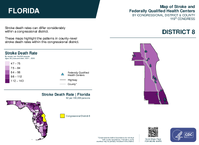 FL Congressional District 08 Stroke and Federally Qualified Health Centers Map 119th Congress