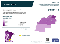 MN Congressional District 02 Stroke and Federally Qualified Health Centers Map 118th Congress
