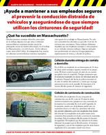 Informacin del Proyecto FACE ayude a Mantener a Sus Empleados Seguros Al Prevenir La Conduccin Distrada de Vehculos Y Asegurndose de Que Siempre Utilicen Los Cinturones de Seguridad