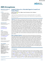 Limited Evidence for a Microbial Signal in GroundLevel Smoke Plumes