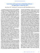 Importation and Containment of Ebola Virus Disease  Senegal AugustSeptember 2014