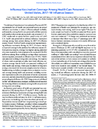 Influenza Vaccination Coverage Among Health Care Personnel  United States 201718 Influenza Season