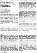 Reliability of selfreported sexual behavior risk factors for HIV infection in homosexual men
