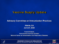 Vaccine Supply Update
