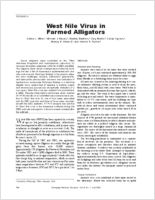 West Nile Virus in Farmed Alligators