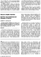 Nutrition and cardiovascular diseases of women