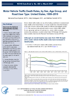 Motor Vehicle Traffic Death Rates by Sex Age Group and Road User Type United States 19992019