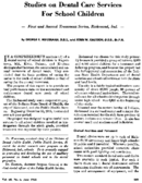 Studies on dental care services for school children