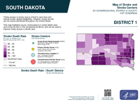 SD Congressional District 01 Stroke and Stroke Centers Map 119th Congress