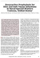 Doxycycline Prophylaxis for Skin and Soft Tissue Infections in Naval Special Warfare Trainees United States1