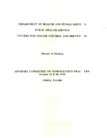Minutes of meeting  Advisory Committee on Immunization Practices October 19  20 1994 Atlanta Georgia