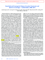 State Medicaid Coverage for Tobacco Cessation Treatments and Barriers to Coverage  United States 20082014