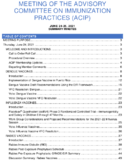Meeting of the Advisory Committee on Immunization Practices ACIP JUNE 2425 summary minutes