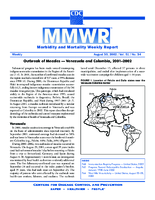 MMWR Morbidity and Mortality Weekly Report Vol 51 No 34 August 30 2002
