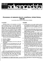 Prevalence of Selected Chronic Conditions United States 198385