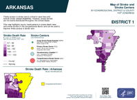 AR Congressional District 01 Stroke and Stroke Centers Map 119th Congress