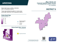 AZ Congressional District 08 Stroke and Federally Qualified Health Centers Map 119th Congress
