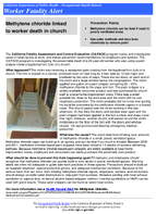 Worker Fatality Alert Methylene Chloride Linked to Worker Death in Church