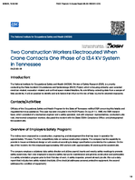 Two Construction Workers Electrocuted When Crane Contacts One Phase of a 134 KV System in Tennessee FACE 8529