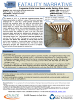 Fatality Narrative Carpenter Falls from Beam While Setting Rim Joist