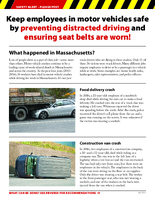 FACE Facts Keep Employees in Motor Vehicles Safe by Preventing Distracted Driving and Ensuring Seat Belts Are Worn