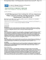 A SelfManagement Intervention for African Americans With Comorbid Diabetes and Hypertension A Pilot Randomized Controlled Trial