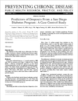 Predictors of Dropouts From a San Diego Diabetes Program A Case Control Study