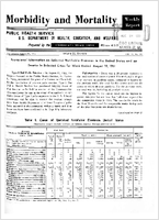 Morbidity and Mortality Weekly Report Vol 10 No 33 for Release August 25 1961