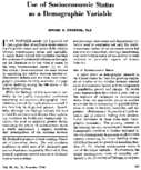 Use Of Socioeconomic Status As A Demographic Variable