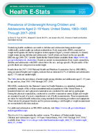 Prevalence of Underweight Among Children and Adolescents Aged 219 Years United States 19631965 Through 20172018