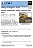 Bulldozer movement kills operator standing on track