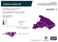 NC Congressional District 02 Stroke and Federally Qualified Health Centers Map 118th Congress