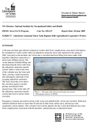 Anhydrous Ammonia Nurse Tank Rupture Kills Agricultural Cooperative Worker