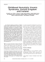 Childhood Hemolytic Uremic Syndrome United Kingdom and Ireland