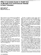 Effect of increased access to health care on mortality from cardiovascular disease in rural Tennessee