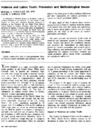 Violence And Latino Youth Prevention And Methodological Issues