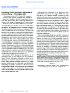 Coccidioides immitis Identified in Soil Outside of Its Known Range  Washington 2013