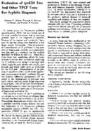 Evaluation of the tpcf50 test and other TPCF tests for syphilis diagnosis