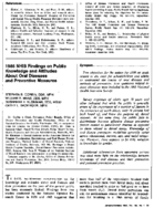 1985 NHIS findings on public knowledge and attitudes about oral diseases and preventive measures