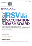 Weekly Respiratory Syncytial Virus RSV Vaccination Dashboard  RSVVaxView