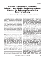 Variant Salmonella Genomic Island 1 Antibiotic Resistance Gene Cluster in Salmonella enterica Serovar Albany