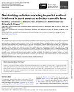 NonIonizing Radiation Modeling to Predict Ambient Irradiance in Work Areas at an Indoor Cannabis Farm