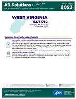 CDCs Investments to Combat Antibiotic Resistance Threats West Virginia Fiscal Year 2023