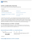 COVID19 Mortality Overview Provisional Death Counts for Coronavirus Disease 2019 COVID19 20220112
