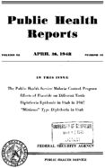 Public Health Reports  v 63 no 18  cover